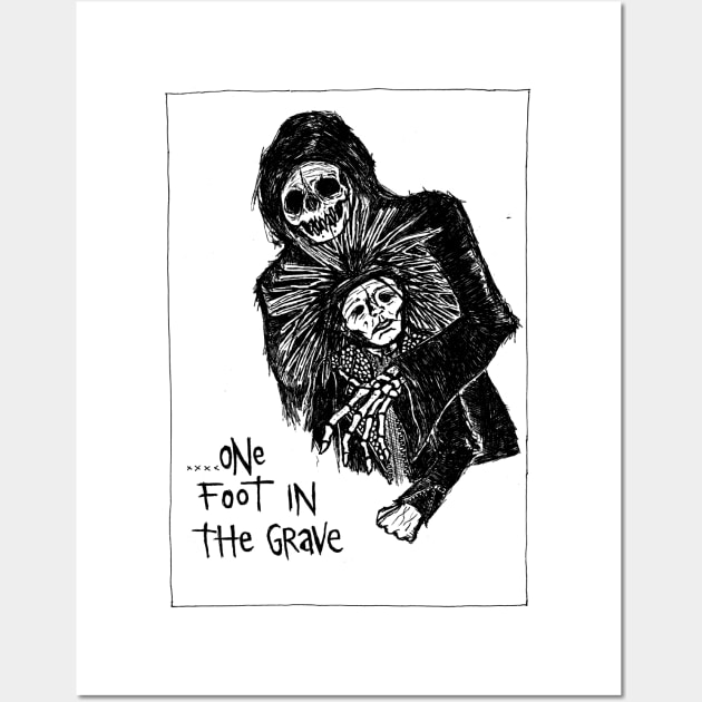 one foot in the grave Wall Art by fear my nerves